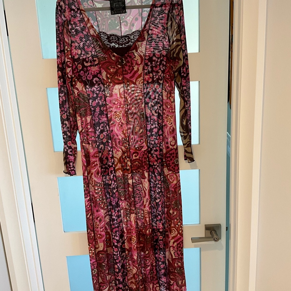 Johnny Was Multicolor Long Sleeve Dress